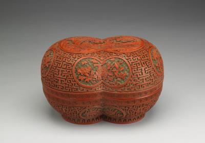 图片[3]-Carved polychrome lacquer box in the shape of conjoined spheres,  Qianlong reign (1736-1795), Qing dynasty-China Archive